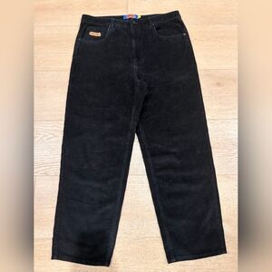 Empyre Corduroy Black Loose Fit Skate Pants Size 34.